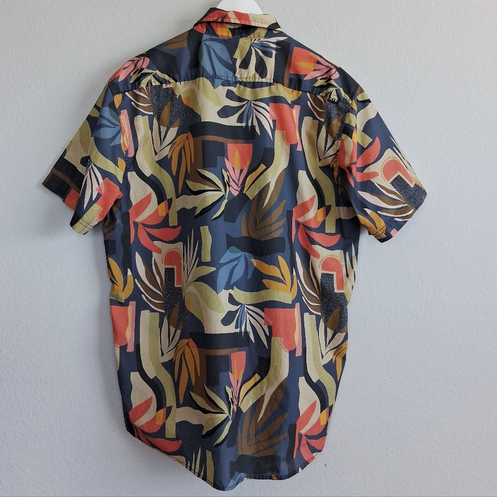 Howler Brothers Mansfield Shirt Absract Savannah Petrol L - Picture 7 of 15